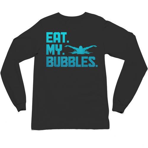 Swimming Eat My Bubbles Swimmer Swim Unisex Long Sleeve T-Shirt - SwimGear Co