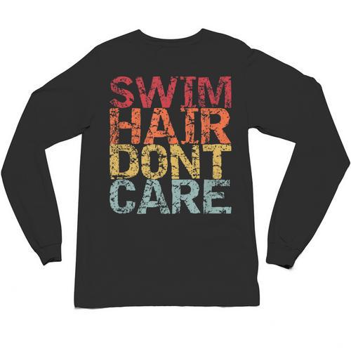 Swimming Pool Diving Sport Swimmer Swim Hair Dont Care Unisex Long Sleeve T-Shirt - SwimGear Co