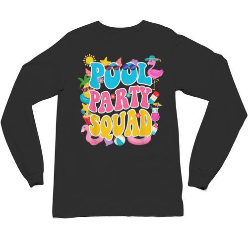 Swimming Pool Party Squad Beach Pool Party Matching Beach Unisex Long Sleeve T-Shirt - SwimGear Co