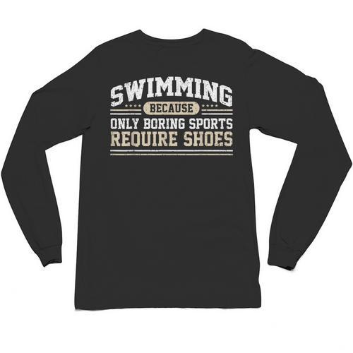 Swimming Saying Swimmer Humor Swim Unisex Long Sleeve T-Shirt - SwimGear Co