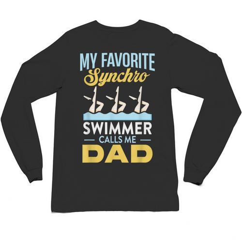 Synchronized Swimming Dad Favorite Synchro Swimmer Artistic Unisex Long Sleeve T-Shirt - SwimGear Co