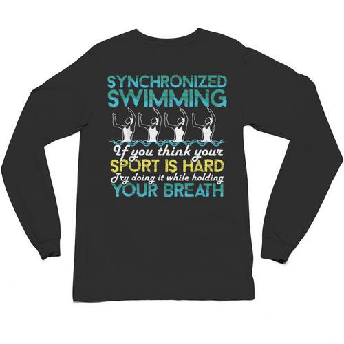 Synchronized Swimming Shirt Synchro Swimmer Artistic Unisex Long Sleeve T-Shirt - SwimGear Co