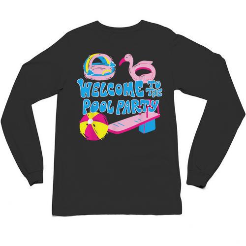 Welcome To The Pool Party Birthday Summer Family Swimming Unisex Long Sleeve T-Shirt - SwimGear Co
