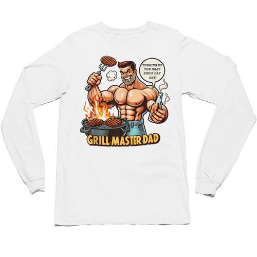BBQ Dad Tee Grill Is Hot My Opinions Present Apparel Unisex Long Sleeve T-Shirt - BBQ Dad Merch