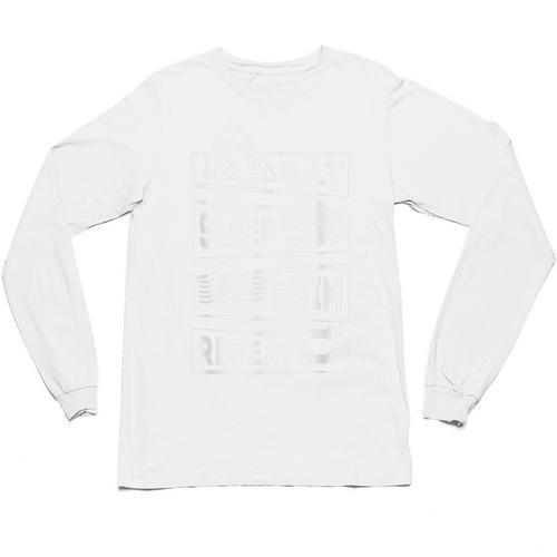 Eat Sleep Swim Repeat Swimming Unisex Long Sleeve T-Shirt - SwimGear Co