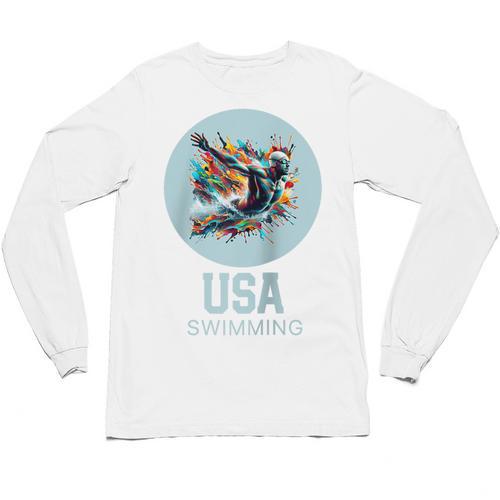 SWIMMING SPORT COMPETITIVE SWIM Raglan Baseball Tee Unisex Long Sleeve T-Shirt - SwimGear Co