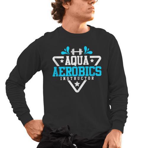 Aqua Aerobics Swimming Water Instructor Fitness Waterobics Men's Long Sleeve T-Shirt - SwimGear Co