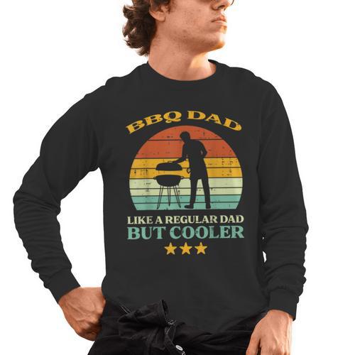 Bbq Dad Cooler Retro Barbecue Grill Fathers Day Daddy Papa Men's Long Sleeve T-Shirt - BBQ Dad Merch