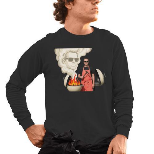 BBQ Dad Grilling Humor Men Backyard Men's Long Sleeve T-Shirt - BBQ Dad Merch