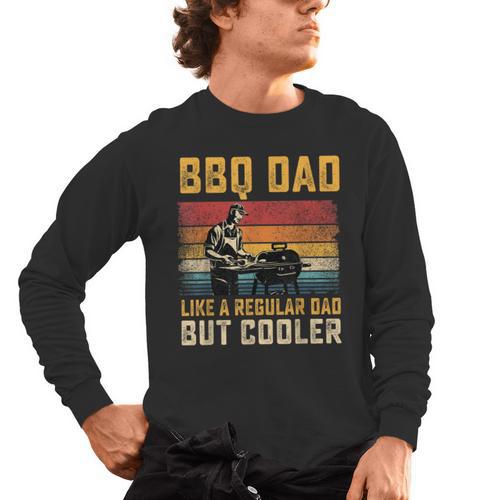 BBQ Dad Like Regular Dad But Cooler Father's Day Men's Long Sleeve T-Shirt - BBQ Dad Merch