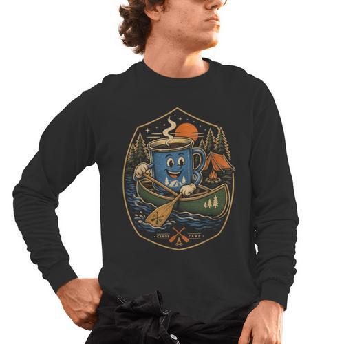 Canoe Camp Coffee Canoeing Paddle Men's Long Sleeve T-Shirt - Paddle Life