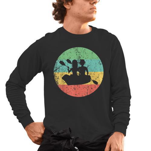 Canoeing Shirt Vintage Retro Canoe Men's Long Sleeve T-Shirt - Paddle Life