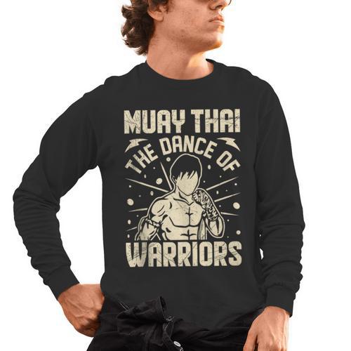 Muay Thai The Dance Of Warriors Muay Thai Men's Long Sleeve T-Shirt - Nak Muay Co.