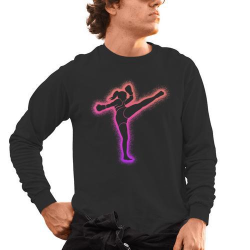 Muay Thai Martial Arts Kickboxer Women Girls Kickboxing Men's Long Sleeve T-Shirt - Nak Muay Co.
