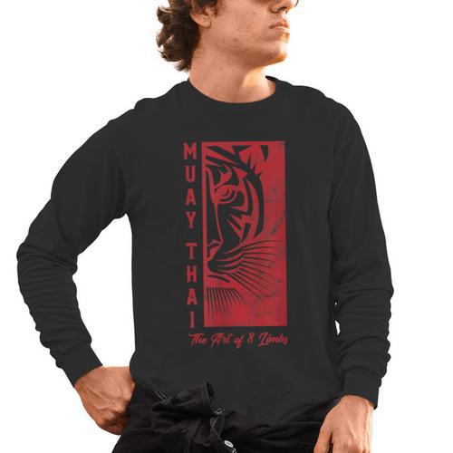 Muay Thai Tiger Art Of 8 Limbs Kickboxing Shirt Men's Long Sleeve T-Shirt - Nak Muay Co.
