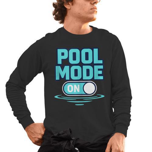 Pool Mode On Summer Swimming Vacation Men's Long Sleeve T-Shirt - SwimGear Co