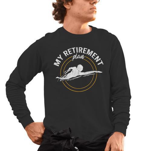 My Retirement Plan Swim Athlete Swimming Grandpa Swimmer Men's Long Sleeve T-Shirt - SwimGear Co