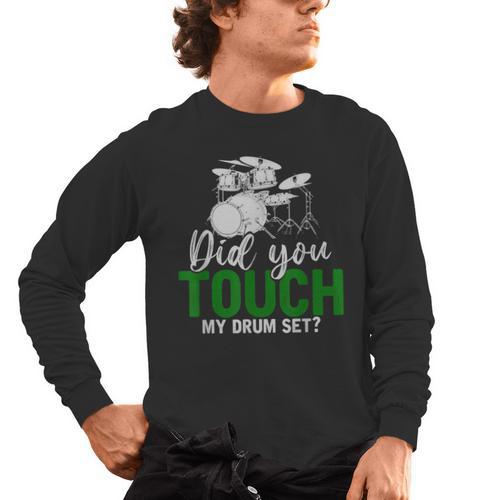 Rock Musical Instrument Band Drummer Drum Kit Men's Long Sleeve T-Shirt - Downbeat Supply