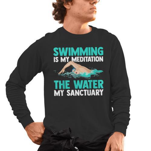 Swim Swimmers Swimming Men's Long Sleeve T-Shirt - SwimGear Co