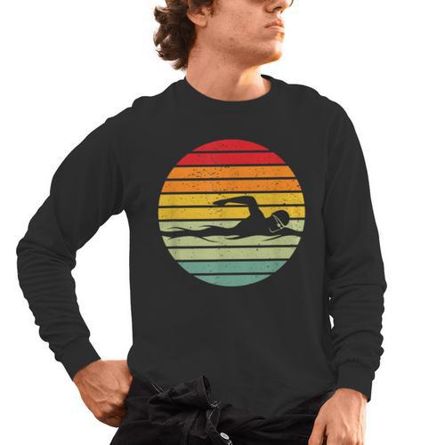Swimming & Water Sport Vintage For Swimmers & Swim Coaches Men's Long Sleeve T-Shirt - SwimGear Co