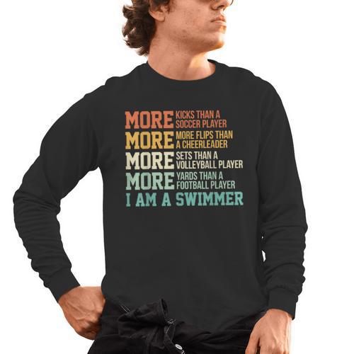 Swimming Saying Swim Swimmer Men's Long Sleeve T-Shirt - SwimGear Co