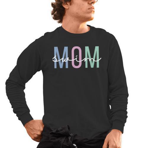 Swimming Sport Ideas For Everybody Women's Swim Mom Swim Team Swimmers Mother Men's Long Sleeve T-Shirt - SwimGear Co