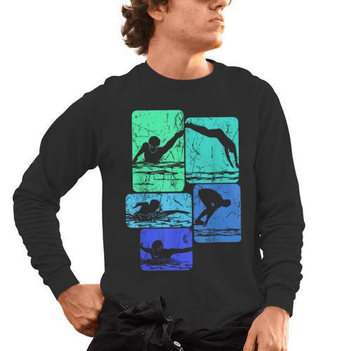 Swimming Swimmers Men's Long Sleeve T-Shirt - SwimGear Co