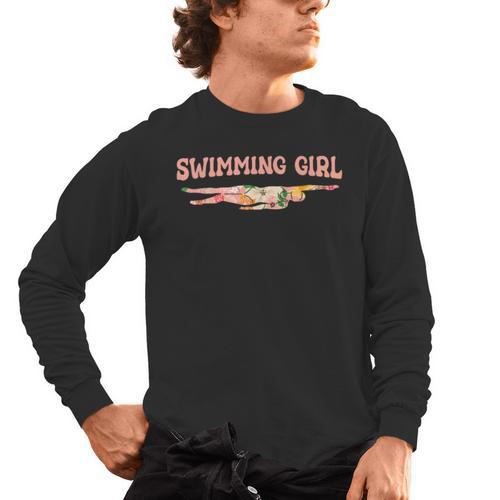 Swimming Swimming Water Sports Swimmer Men's Long Sleeve T-Shirt - SwimGear Co