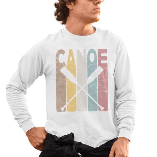 Canoe Vintage Canoeing Retro Canoe Paddling Men's Long Sleeve T-Shirt - Paddle Life