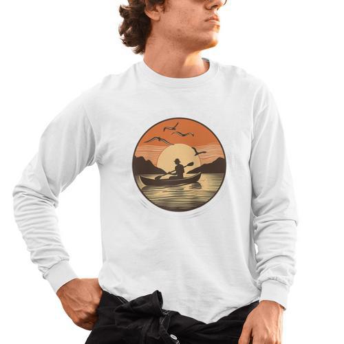 Kayak Kayaker Canoes-Boating Paddle-Life Canadier-Canoe Raglan Baseball Tee Men's Long Sleeve T-Shirt - Paddle Life