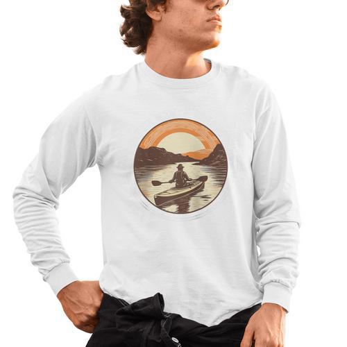 Kayak Kayaker Canoes-Boating Water-Paddle Canadier-Canoe Raglan Baseball Tee Men's Long Sleeve T-Shirt - Paddle Life
