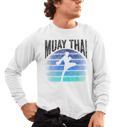Muay Thai Hobby Fighter Martial Arts Boxing Men's Long Sleeve T-Shirt - Nak Muay Co.