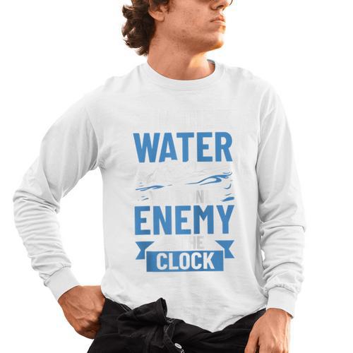 Swimming Enthusiast Swimming Expert Swimming Lover Swimmer Raglan Baseball Tee Men's Long Sleeve T-Shirt - SwimGear Co