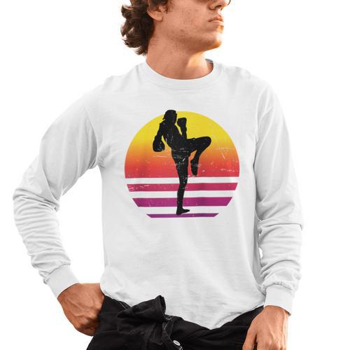 Women's Thai Boxer Thai Boxing Muay Thai Raglan Baseball Tee Men's Long Sleeve T-Shirt - Nak Muay Co.