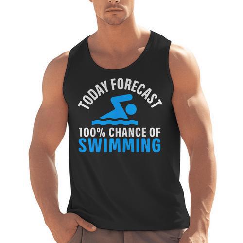 100 Chance Of Swimming Swimmer Swimming Men Tank Top - SwimGear Co