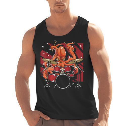 Animal Octopus Musician Drum Kit Octopus Drummer Men Tank Top - Downbeat Supply