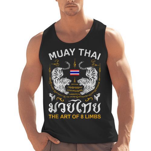 The Art Of 8 Limbs Sak Yant Tiger Muay Thai Men Tank Top - Nak Muay Co.