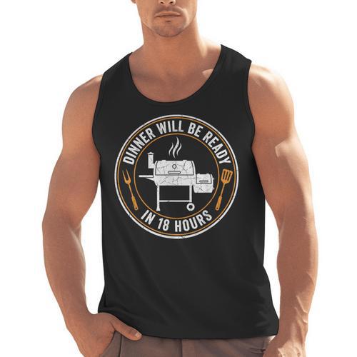 BBQ Dad Dinner Will Be Ready In 18 Hours Smoking Meat Men Tank Top - BBQ Dad Merch