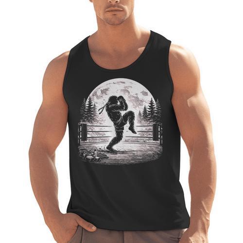 Bigfoot Muay Thai Boxer Martial Arts Sasquatch Men Tank Top - Nak Muay Co.