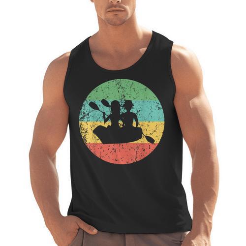 Canoeing Shirt Vintage Retro Canoe Men Tank Top - Paddle Life