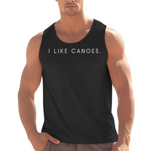 I Like Canoes Minimalist Statement Men Tank Top - Paddle Life