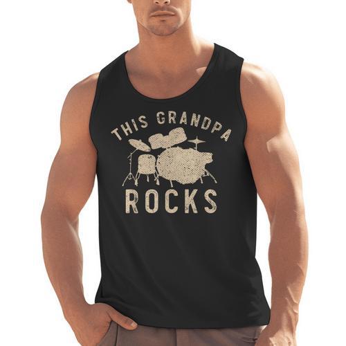 Dieser Opa Rockt Trommzeuger Drummer Musik Drum Kit Men Tank Top - Downbeat Supply