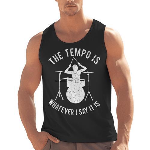 Drum Kit Graphic For a Drummer With Percussion Instruments Men Tank Top - Downbeat Supply