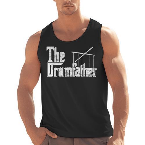 Drummer Humor The Drumfather Drum Kit Men Tank Top - Downbeat Supply
