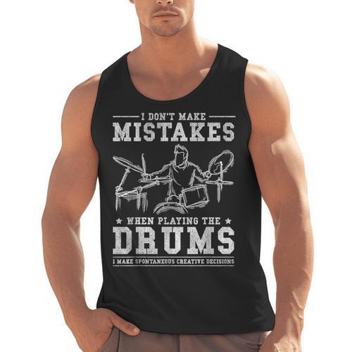Drummer Music Drum Kit Men Tank Top - Downbeat Supply