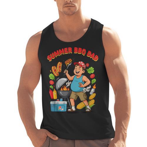 Fun Summer BBQ Dad For Grilling Enthusiasts Men Tank Top - BBQ Dad Merch