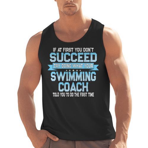 Fun Swimming Coach Meme Swimmer Saying Men Tank Top - SwimGear Co