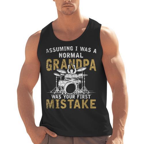 Grandpa Drummer Father's Day Drum Kit Men Tank Top - Downbeat Supply