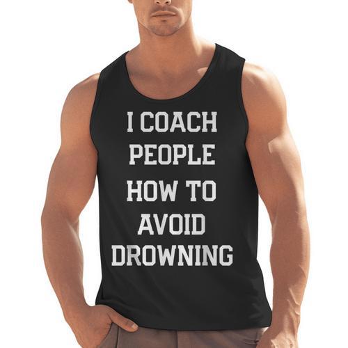 HILARIOUS TEACHER QUOTE SWIMMING COACH SWIM INSTRUCTOR Men Tank Top - SwimGear Co