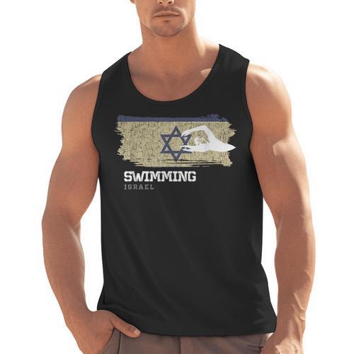 Israel Swimming Swimmer Water Sports Swimming Men Tank Top - SwimGear Co